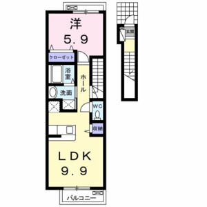 1LDK 間取り図