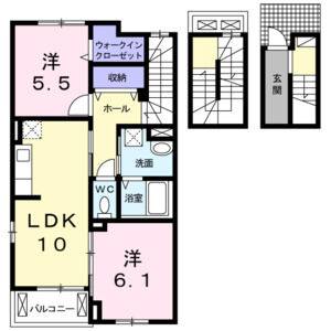 2LDK 間取り図