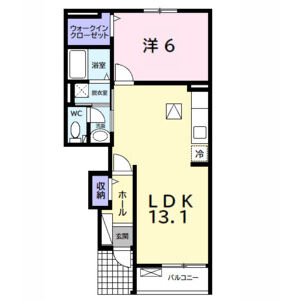 1LDK 間取り図