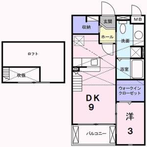 1DK 間取り図