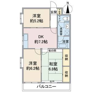 3DK 間取り図