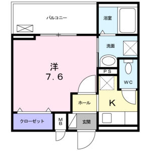 1K 間取り図