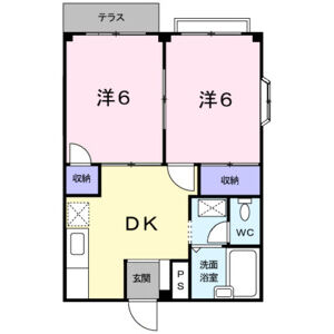 2DK 間取り図
