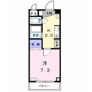 1K 間取り図