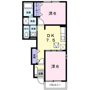 2DK 間取り図