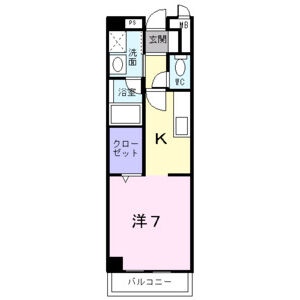 1K 間取り図