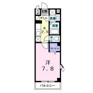 1K 間取り図