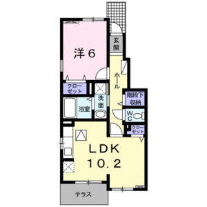 1LDK 間取り図