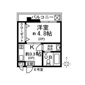 1K 間取り図