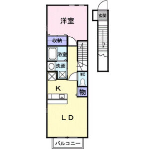 1LDK 間取り図