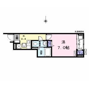 1K 間取り図