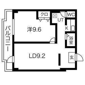 1LDK 間取り図
