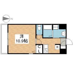1K 間取り図