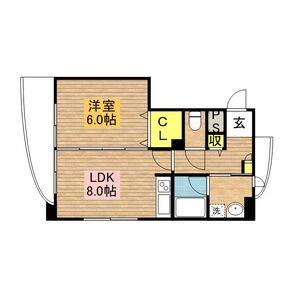 1LDK 間取り図