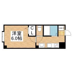 1K 間取り図