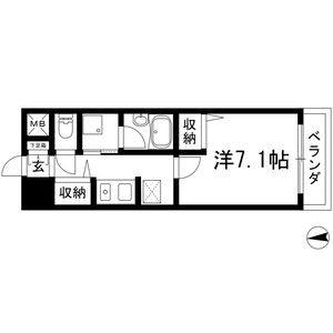 1K 間取り図