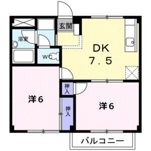 2DK 間取り図