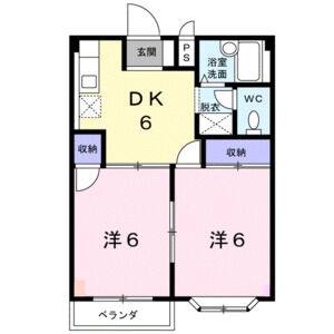 2DK 間取り図