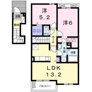 2LDK 間取り図
