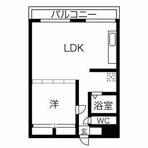 2DK 間取り図