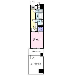 1K 間取り図