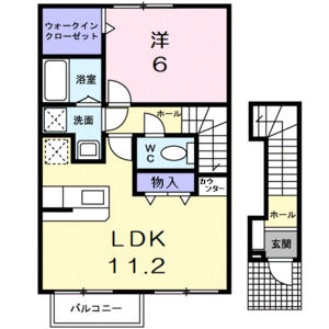 1LDK 間取り図
