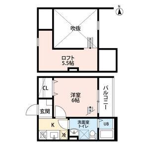 1K 間取り図