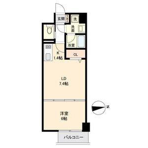 1LDK 間取り図