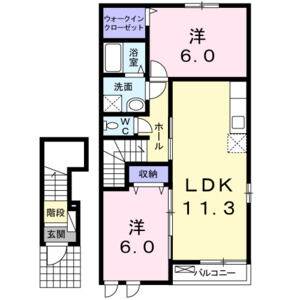 2LDK 間取り図