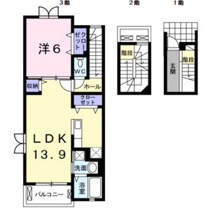 1LDK 間取り図