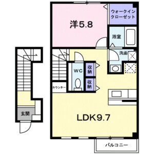1LDK 間取り図