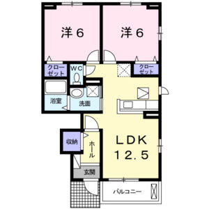 2LDK 間取り図