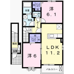 2LDK 間取り図
