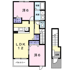 2LDK 間取り図