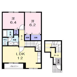 2LDK 間取り図