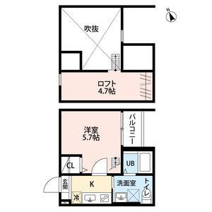 1K 間取り図