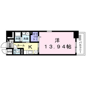 1K 間取り図