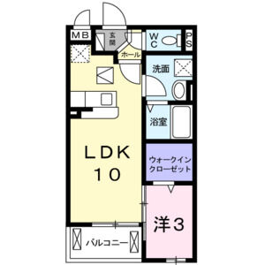 1LDK 間取り図