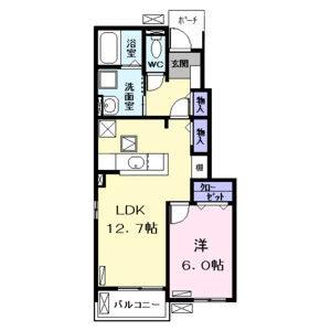 1LDK 間取り図