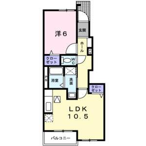 1LDK 間取り図