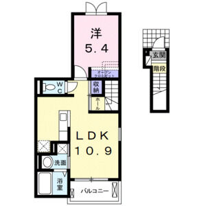 1LDK 間取り図