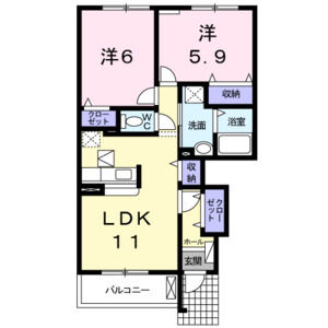 2LDK 間取り図