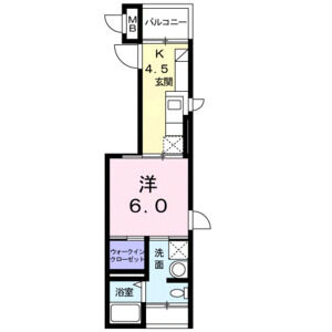 1K 間取り図