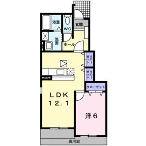 1LDK 間取り図