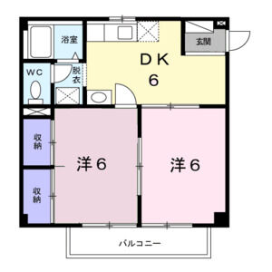2DK 間取り図