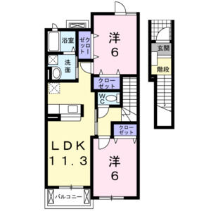 2LDK 間取り図