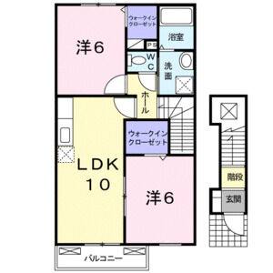 2LDK 間取り図