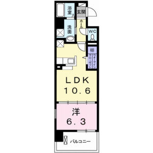 1LDK 間取り図