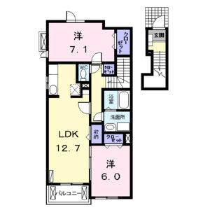 2LDK 間取り図