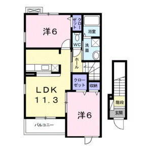 2LDK 間取り図